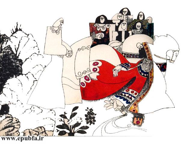 سرانجام یک روز صبح، از دور اسبِ جمشید را دیدند که آرام و خسته بهسوی قصر میآید